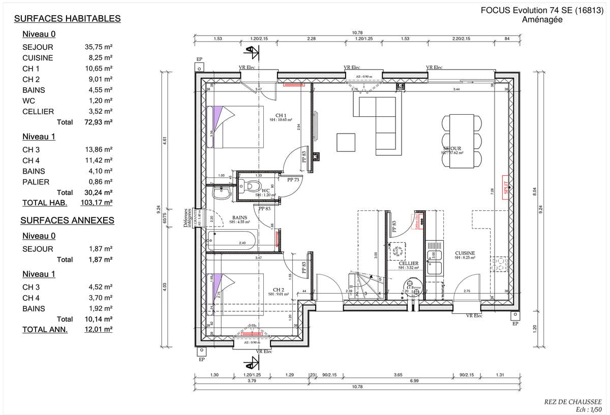 Plan Rez-de-chaussée Evo City Starbois