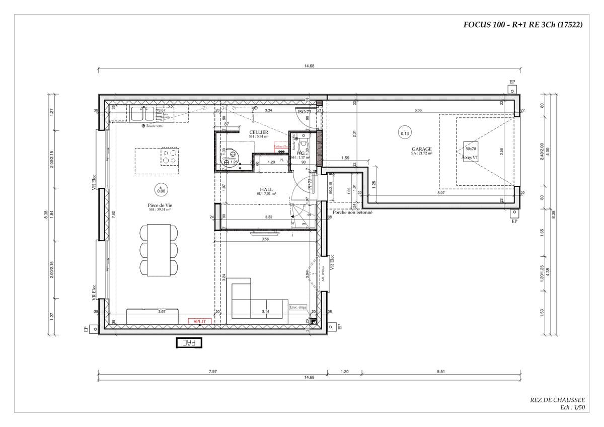 Plan Rez-de-chaussée Urban Starbois