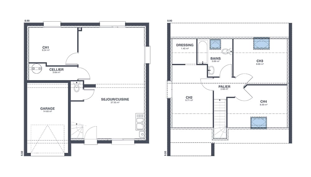 Plan Rez-de-chaussée Up Starbois