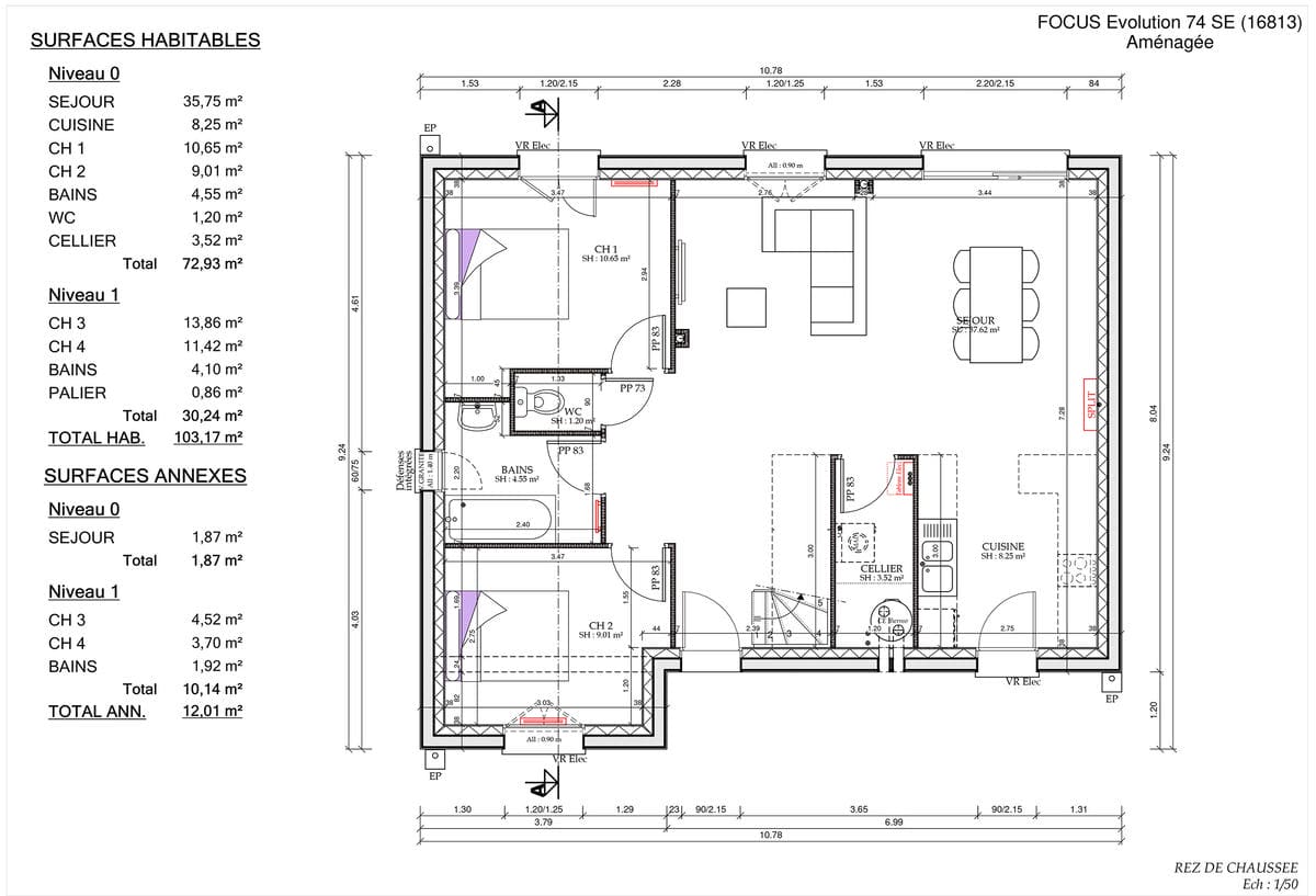 Plan Rez-de-chaussée Evo Starbois
