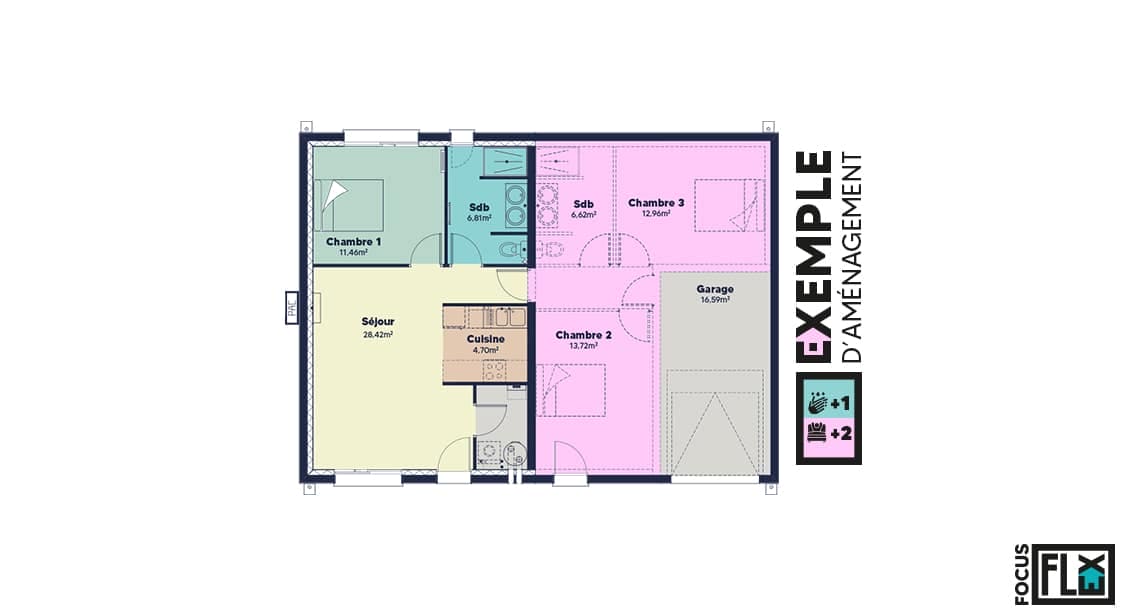 Plan Rez-de-chaussée Flex Starbois