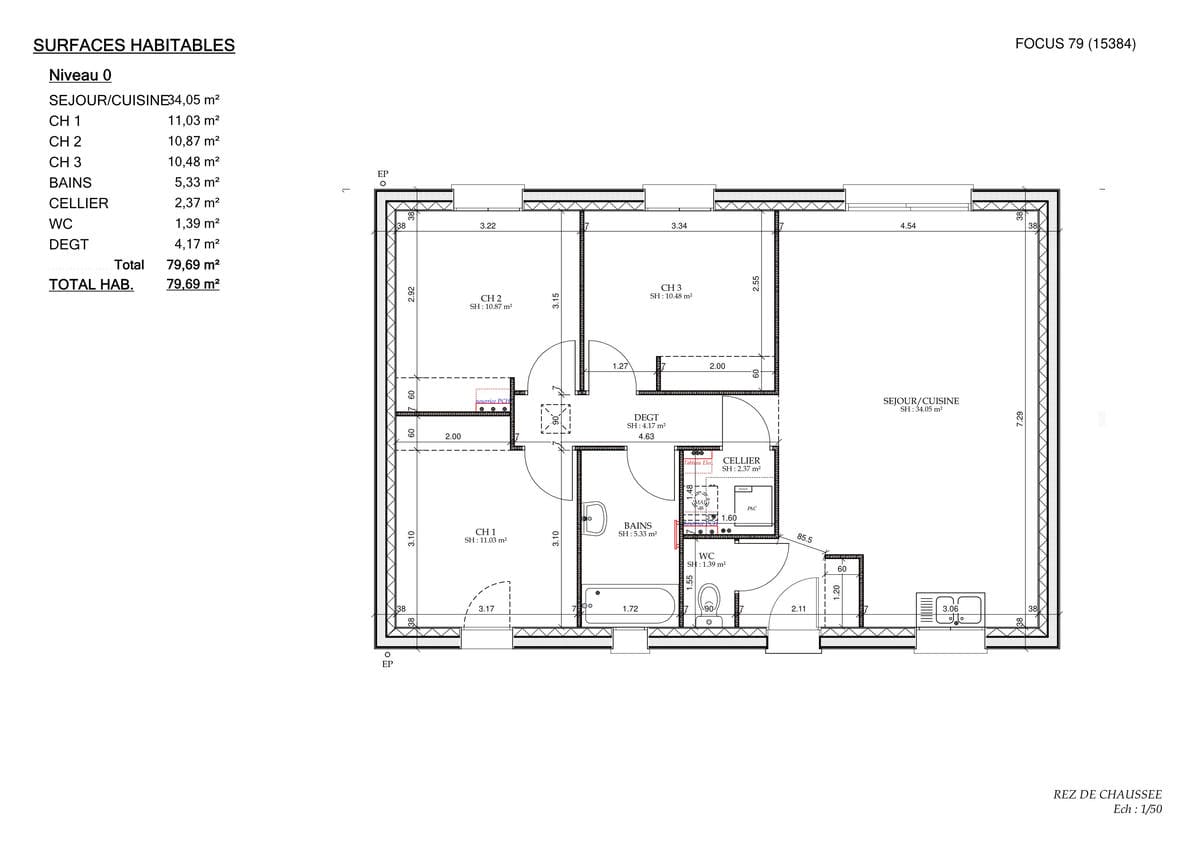 Plan Rez-de-chaussée Cosy City Starbois
